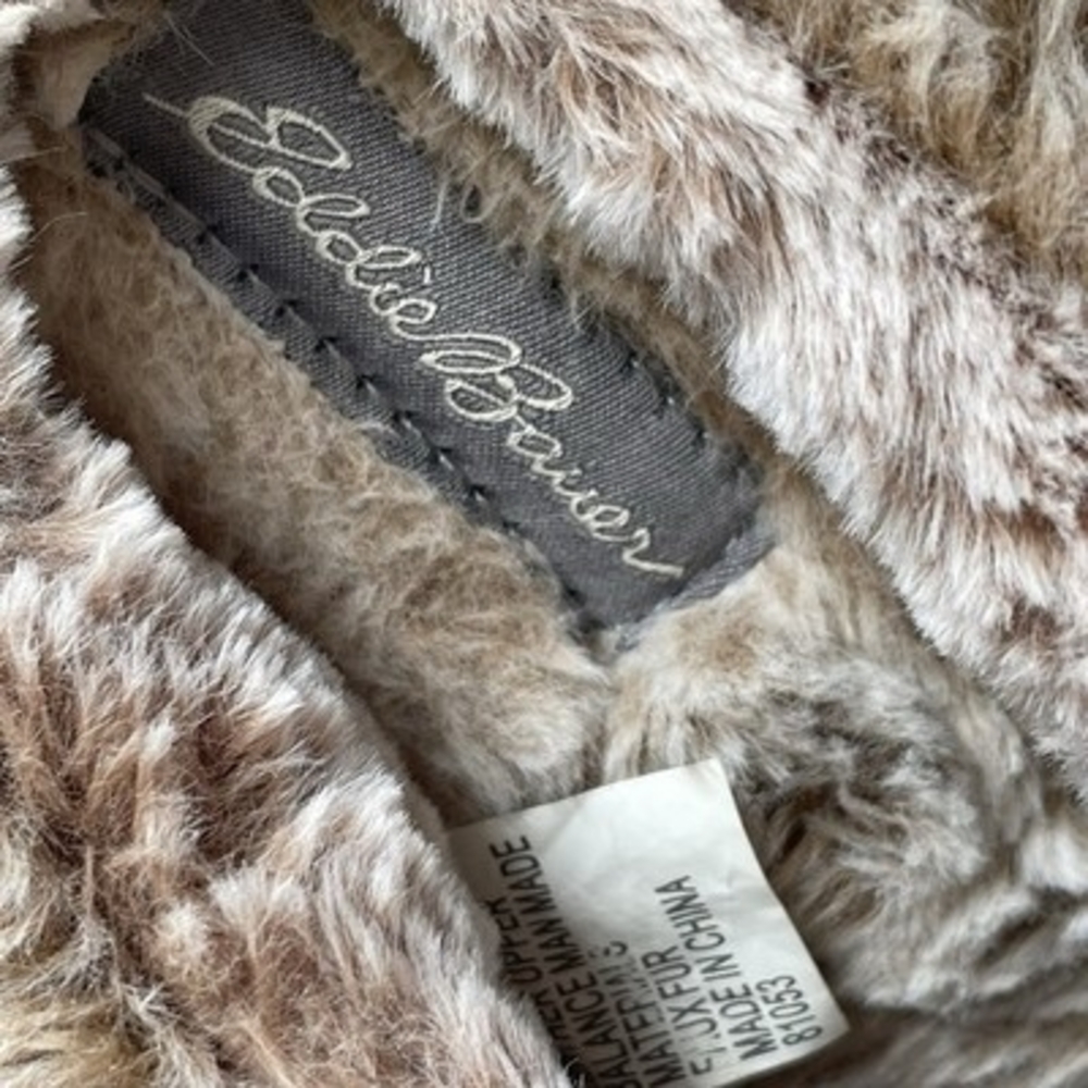 Eddie Bauer Janie Womens Suede Faux Fur Lined Clog Slippers Brown Size 7 - Picture 8 of 8